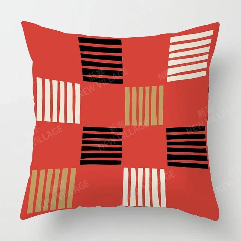 Nordic Fall Home Decor Autumn Throw Pillow Case Sofa Cushion Cover Modern 45x45cm 45*45 50x50 60x60cm 40*40 40x40 Geometry 60*60