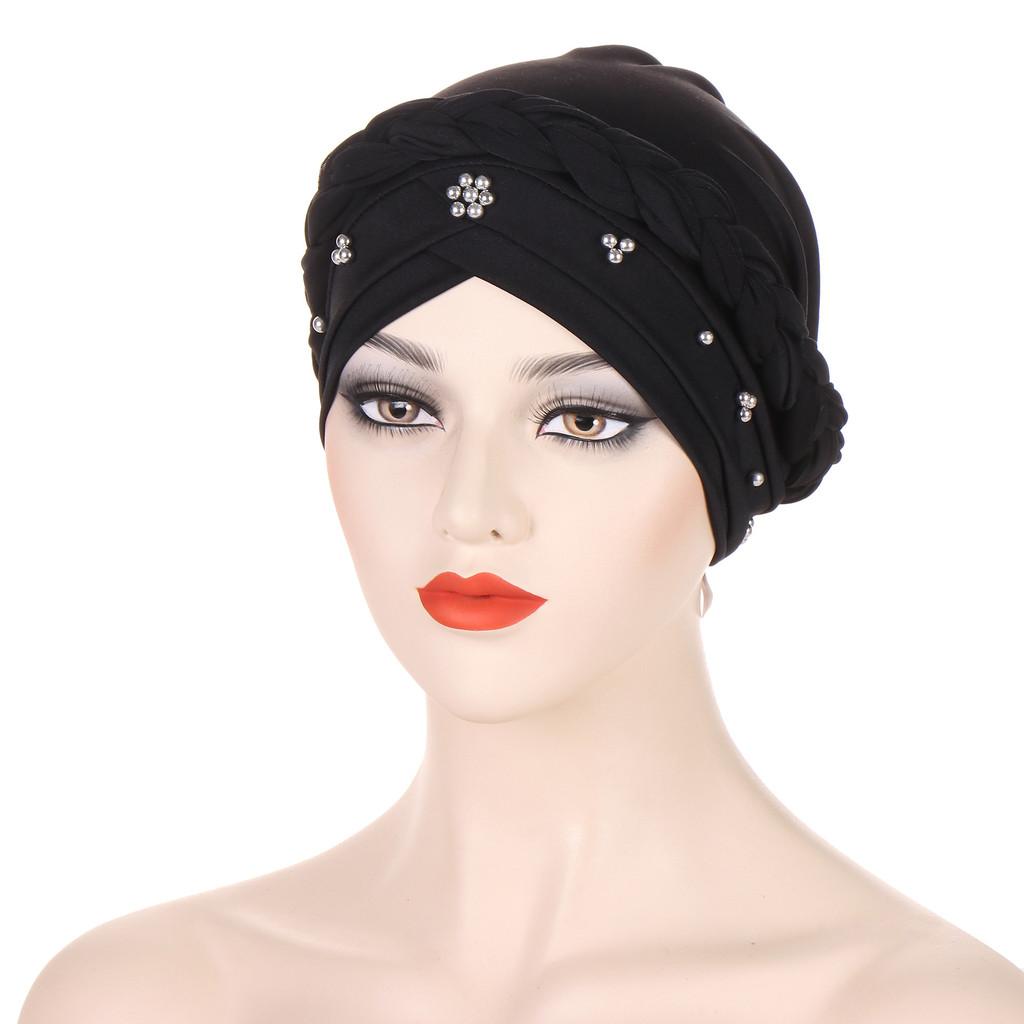 New Asian Style Dome Hat Summer Polyester Beaded Headwrap For Men And Teens