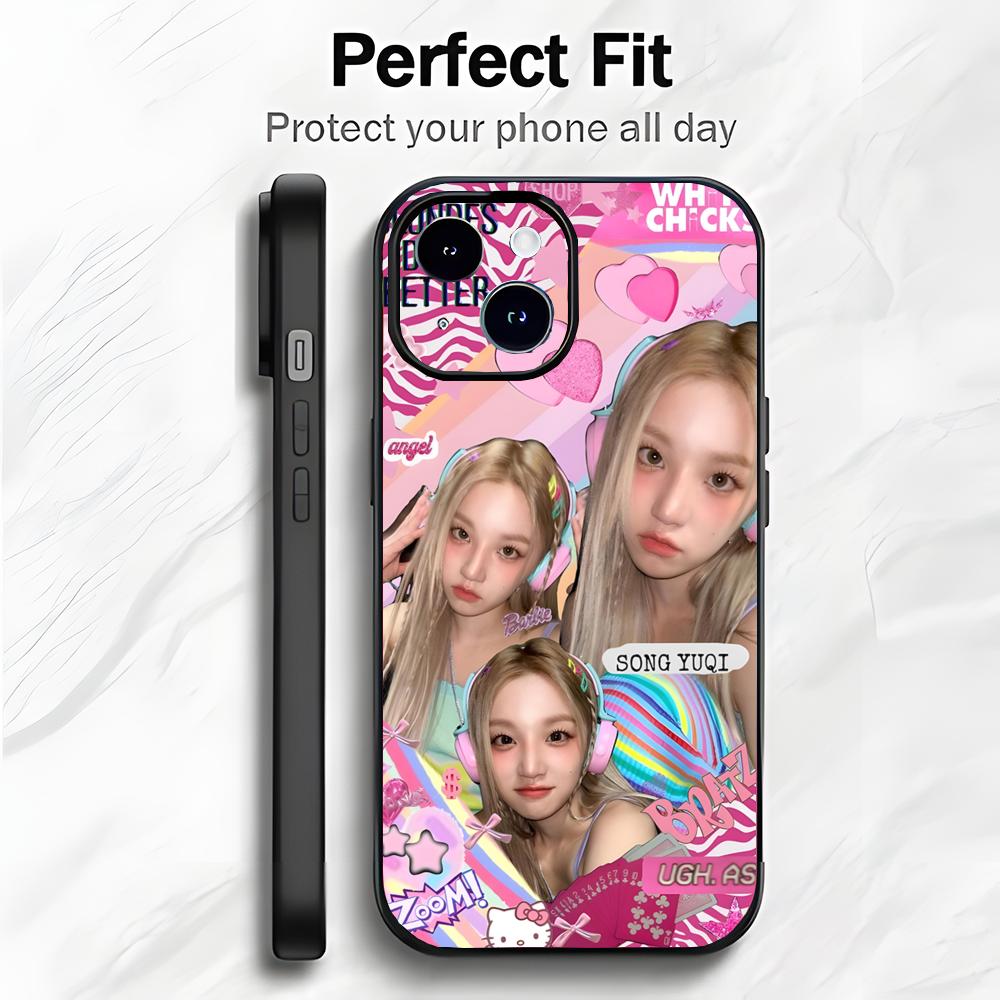 Korean Beautiful Singer S-Song Yuqi Phone Case Phone Case Soft Packaging Lightweight For iPhone17 16 15 14 13ProMax
