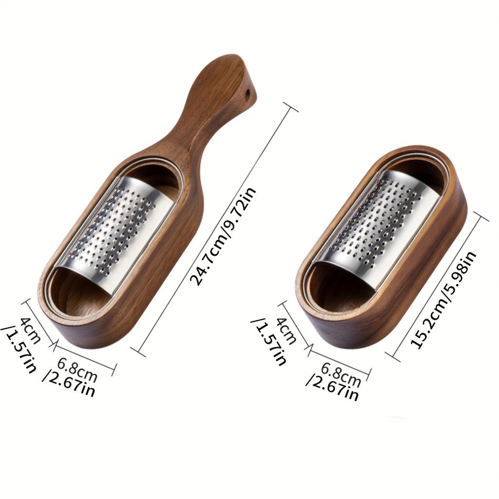 [Stainless Steel Cheese Grater] 1pc Stainless Steel Cheese Grater with Storage Box - Premium Grater for Grating Cheese, Peeling & Shredding