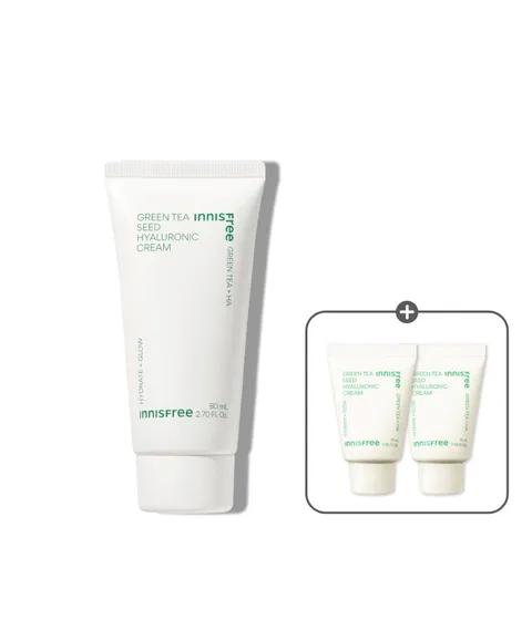 [Large 80mL Tube] Green Tea Hyaluronic Acid Moisturizing Cream