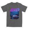 Initial D Neon AE86 Accessories Shirt for Unisex Women Takumi Fujiwara Tofu Store Pure Cotton T Shirt Short Sleeve Printed Clothing