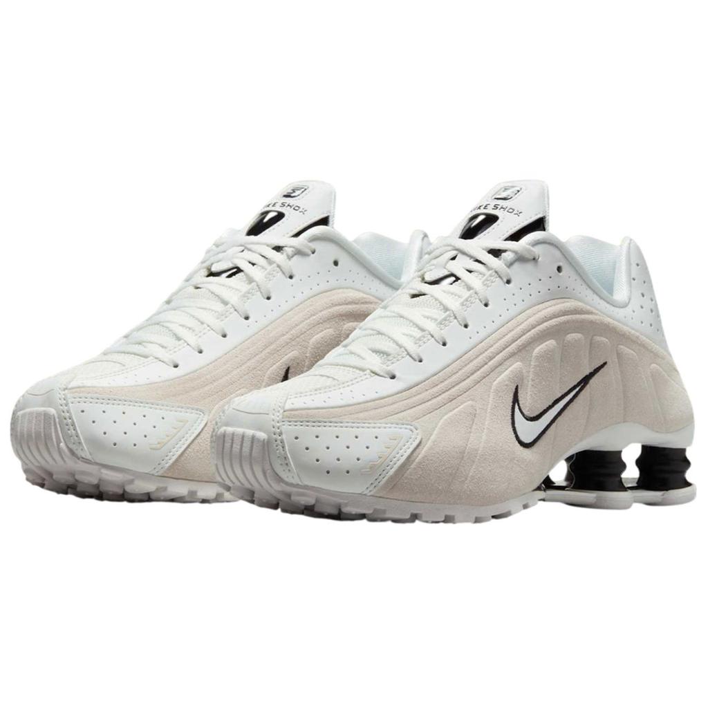 Nike Shox R4 'Summit White Light Orewood Brown' Summit White Light Orewood Brown Black Women's Shoes HQ7739-100