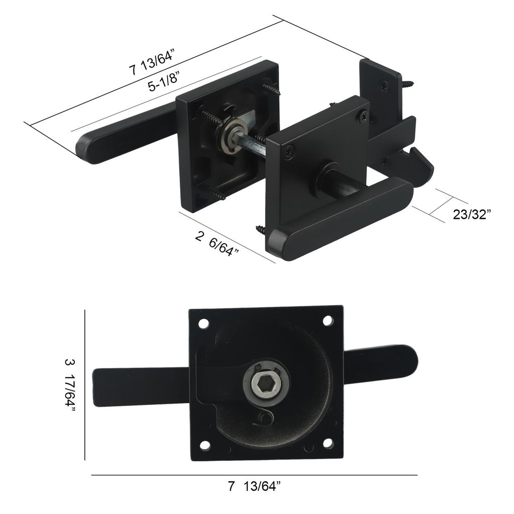 Double Sided Aluminum Barn Door Latch Providing Safety and For Easy Access Control for Outdoor and Garden Doors