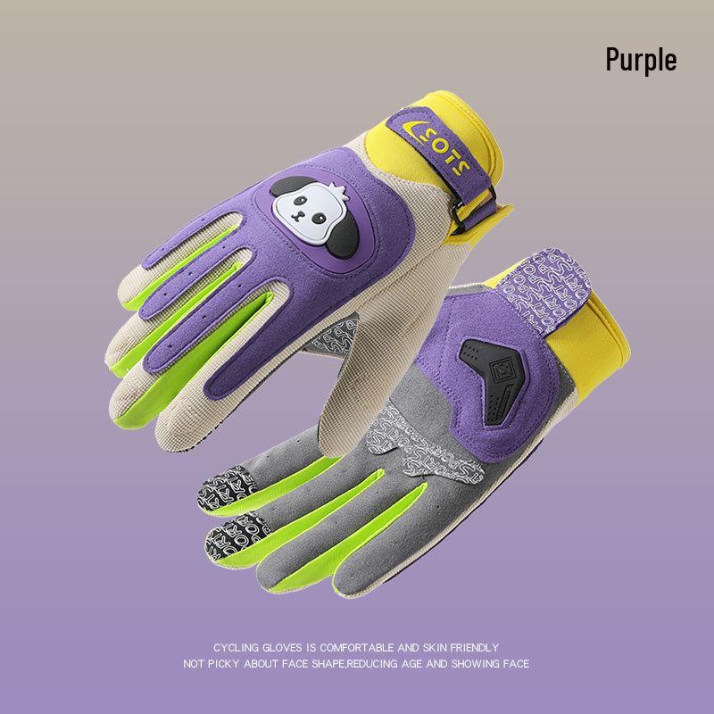 Unisex Retro Touchscreen Full-Finger Motorcycle Gloves - Breathable, Sunscreen, Summer Riding