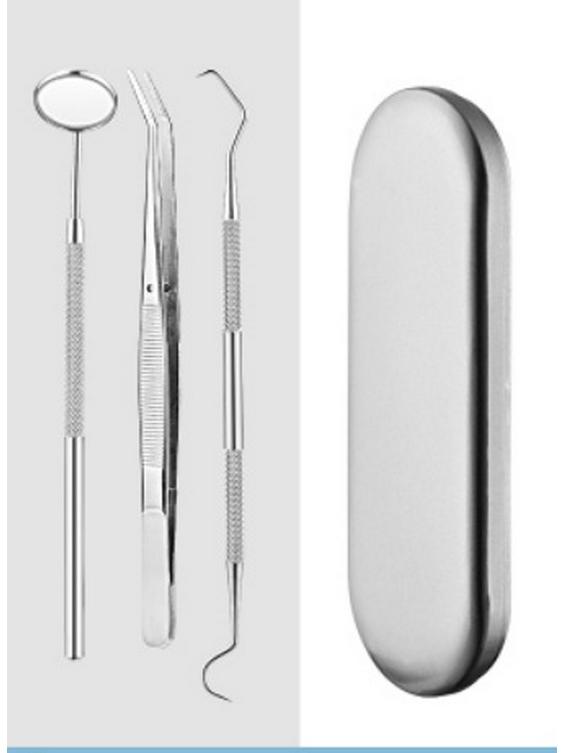 

Набор стоматологических инструментов из нержавеющей стали с пинцетом, зеркалом и зондом для стоматологов