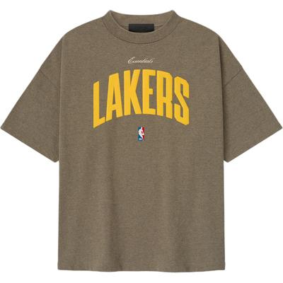 Fear of God Essentials NBA Lakers 90s Tee Homestead Heather Unisex Tops Grey 125NB252205F