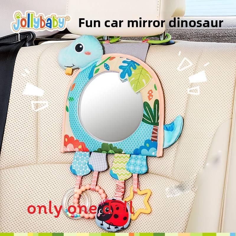 

Dinosaur Fun Baby Car Mirror With Visual Stimuli And Rattles For Infant Development Dinosaur