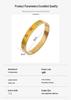 European and American Bestseller: 18K Gold Plated Titanium Steel Enamel Bracelet - Women’s Colorful Drip Oil Light Luxury Jewelry.