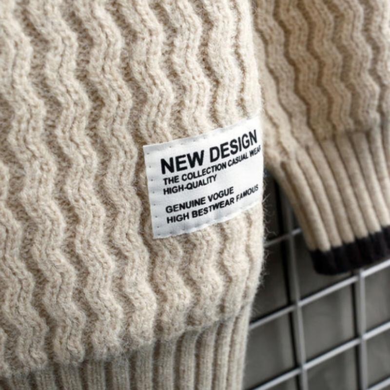 PLAYBOY Men's Crew Neck Elastic Knit Sweater