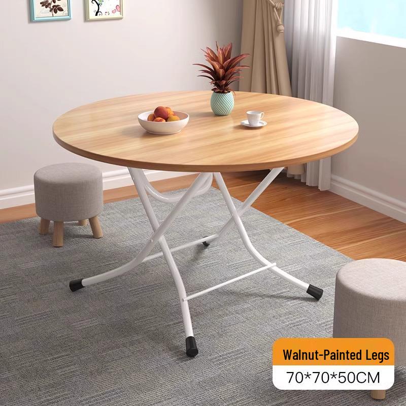 Compact Folding Dining Table for Small Spaces - Indoor/Outdoor Use, Square & Round Options Available