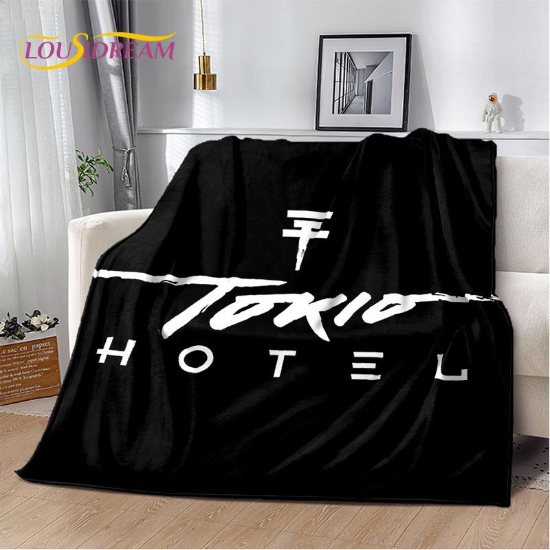 Tokio Hotel Rock Band Bill Kaulitz Blanket,Flannel Soft Throw Blanket for Home Bedroom Bed Sofa Picnic Office Hiking Leisure Nap