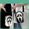 Sac bandoulière tendance tête de mort fantôme Petit sac à bandoulière en PU pour hommes et femmes