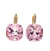 Square Stud Earrings Pink Red Green Black Earring For Women Wedding Jewelry