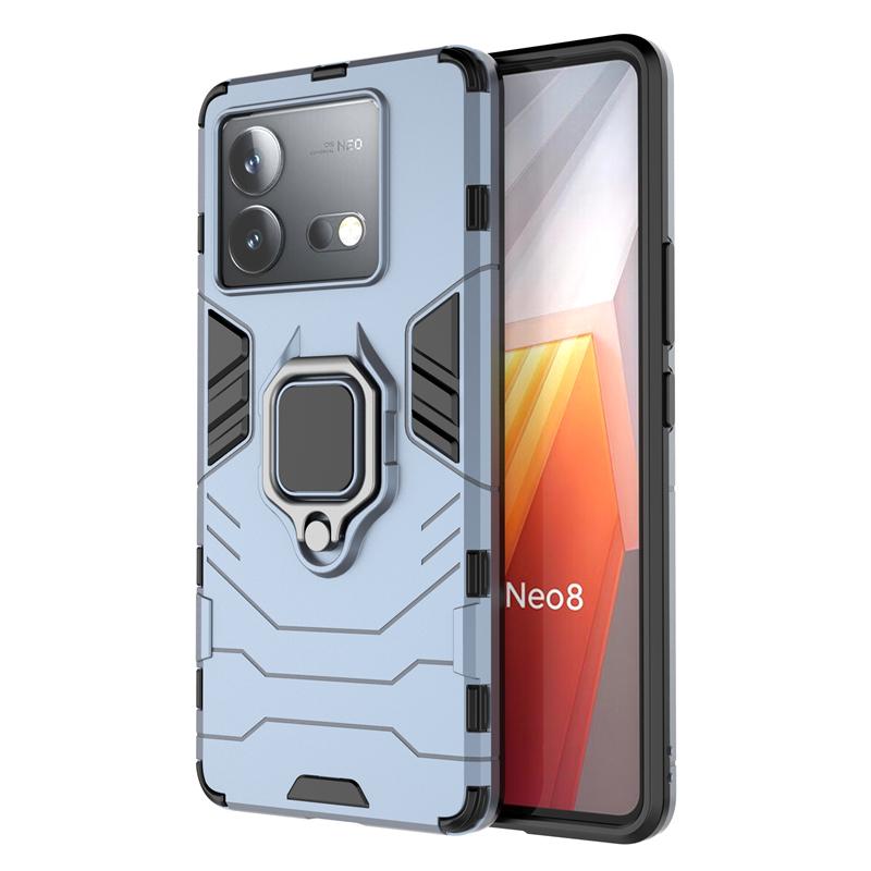 For Vivo iQOO Neo 8 Case Armor Magnetic Suction Stand Full Back Cover For Vivo iQOO Neo 8 Case For Vivo iQOO Neo 8 5G 6.78 Inch