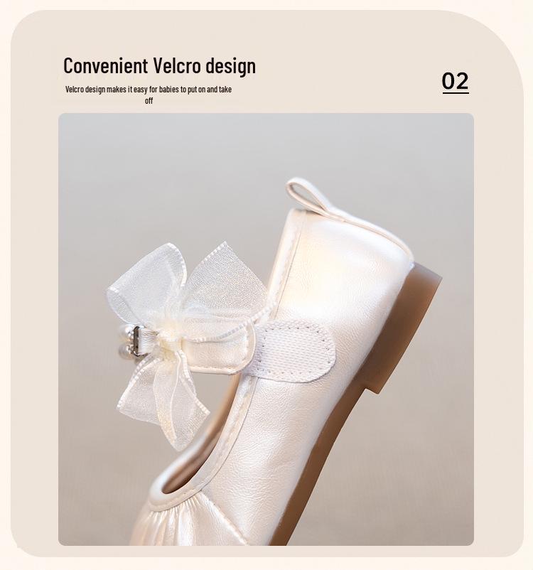 Autumn 2026 Girls' Korean Style Princess Flats - Versatile, Soft Sole Leather Shoes