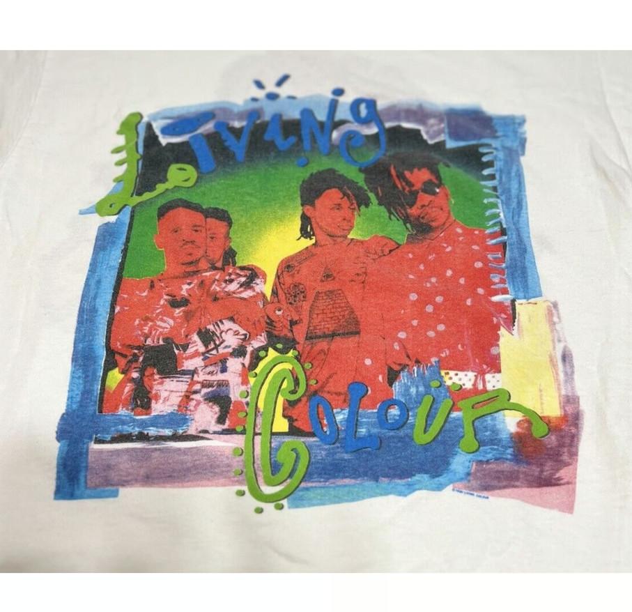 Vintage Living Colour Band Shirt Men Women All Size S to 5XL LI1482 Unisex T-Shirt L