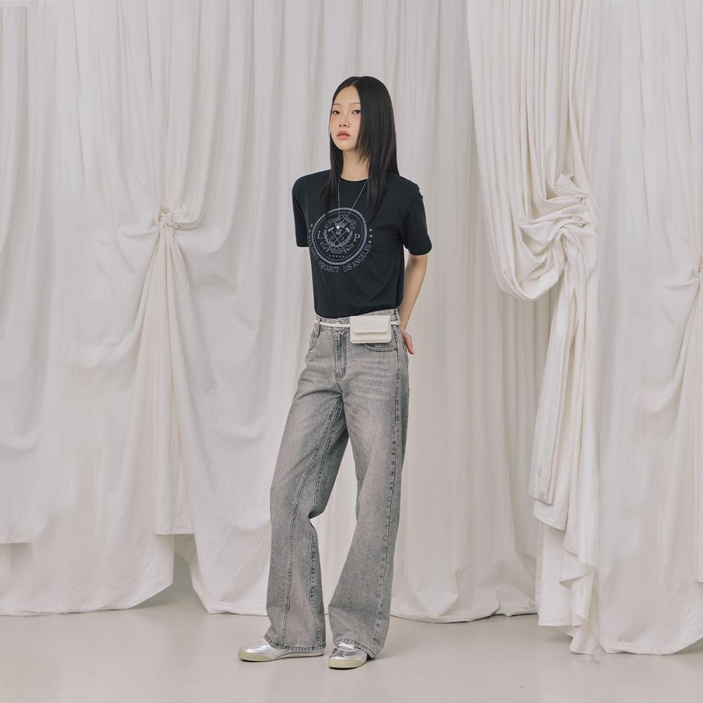 LAP Washed Slit Cut Wide Pants Ar3Dp861