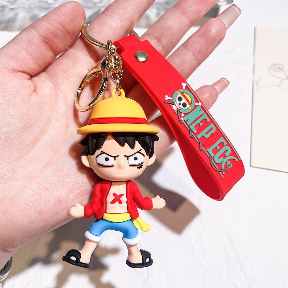 Fourth Generation One Piece Keychain Luffy Nami Zoro Sanji Silicone Figurine