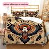 Vintage eagle Pattern Bedding Home Decoration Birthday Gift (1 * duvet cover + 2 * pillowcase, without core)