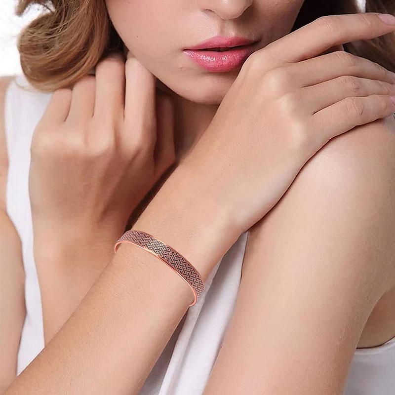Vintage Pure Copper Magnetic Bracelet Unisex Adjustable Cuff Bangles Perfect for Everyday Wearwith Recommend Jewelry Gift