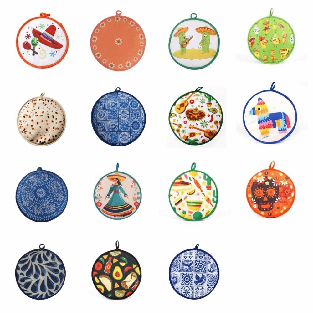 Reusable Tortilla Keeper Round Shape Tortilla Warmer Premium Insulated Bag Home