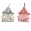 Creative House Shaped Hanging Tissue Holder Wings Stripe Grid Tissue Box Cover Storage Organizer Soft Napkin Holder Living Room