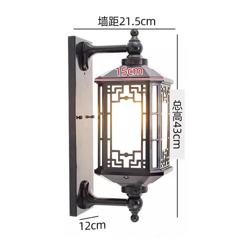 

Уличный водонепроницаемый вилла терраса коридор супер яркий вход уличный двор настенный светильник Without light bulb&GB E27 lamp holder чёрный