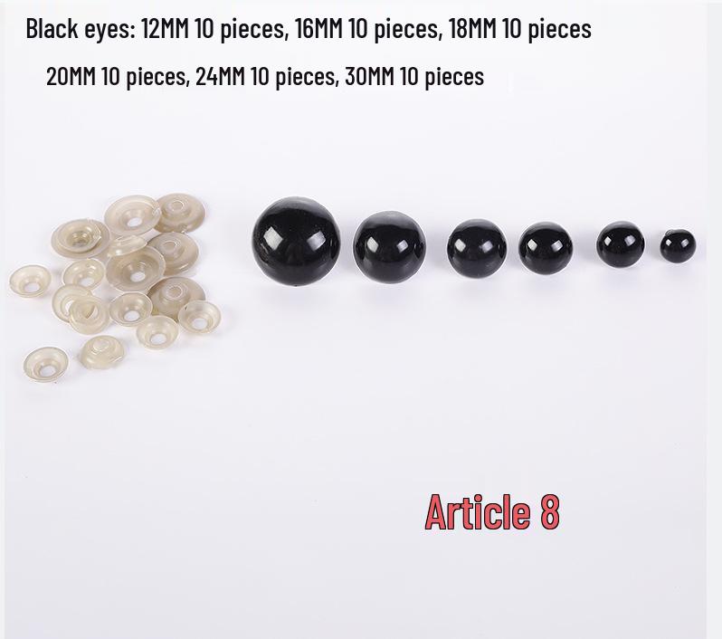 DIY Cross-Stitch Plush Doll Accessories: Eyes, Noses & More