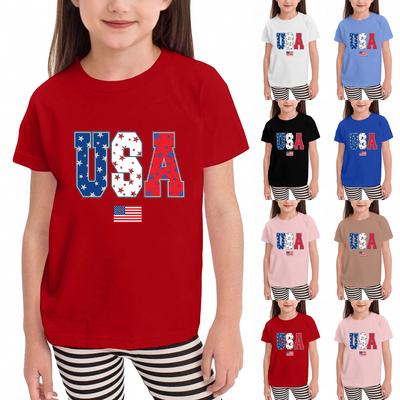 Toddler Girl Boy T-Shirts Kids Top Boys And Girls Printed Short Sleeved T-shirt