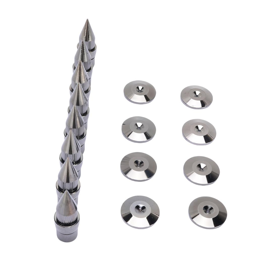 8 Stück Lautsprecher Spikes Pads Set Kupfer Höhenverstellbar Plattenspieler Lautsprecher Stoßdämpfungsfüße Set für