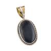 Natural Pietersite Gemstone 925 Solid Sterling Silver TwoTone Pendant 1.25" B4O85
