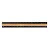 Midori Aluminum Wood 42270006 of & Ruler, 15cm, Black, (Pack 2)