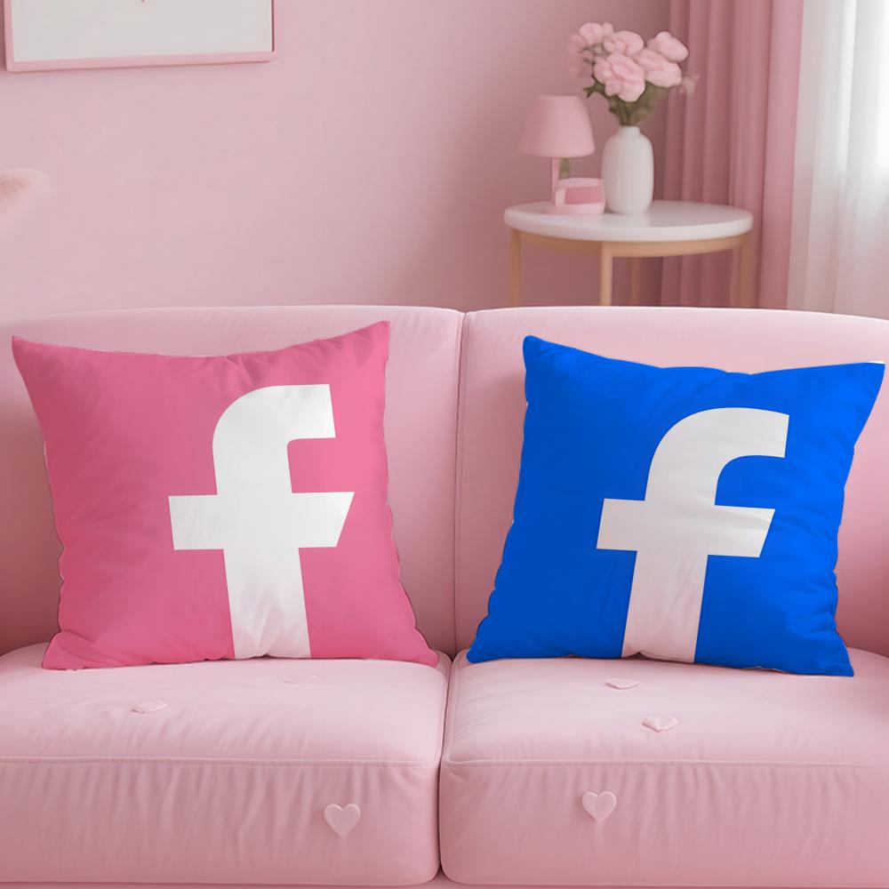 Hot FFacebooking Cushion Cover Comfortable Reversible Pillow Cover Ideal for Car Sofa Bedroom Beyond