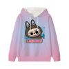 Labubu Printed Kids Long Sleeve Anime Boys Girls Hoodies Autumn Casual Clothes Thin Coat Children Cartoon Jackets Gifts