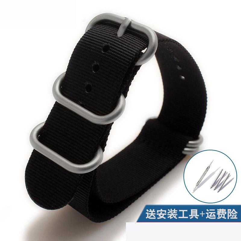 Nylon Watch Strap Bracelet Watch Strap 20 22 23 24 26mm Sport Fashion Bracelet Watch Accessories Manual Suture Simple Strap