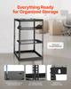 16U Open Frame Network Rack, 585 mm Depth, Wall Mounted or Floor Standing Server Rack, Heavy Duty 4 Post, with Vented Shelves & Mounting Hardware,