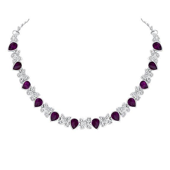 Excellent Flower Design Silver Plated Alloy Princess Style Necklace Set for Women