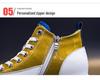 2025 Women's White High-Top Sneakers: Spring/Autumn Trendy Platform, Genuine Leather, Color-Matching, Height-Enhancing Design