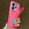 2-in-1 Candy Color Matte Jelly Hard Phone Case for Xiaomi Redmi Note 15 14 13 12 11 10 ProPlus 12S 13C 14C 5G 4G Cover Lanyard