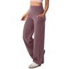 Women's Fashion Casual Solid Color Print High Waist Trousers Pants & Capris