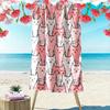 Pink and White Cat Pattern Towel Beach Towel Quick-drying for Travel Outdoor Sports Jogging Beach and Swimming