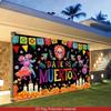 2D Planar Mexican Day of the Dead Pattern Banner, Photography Background, Family Decoration, Suitable for Eventszyc