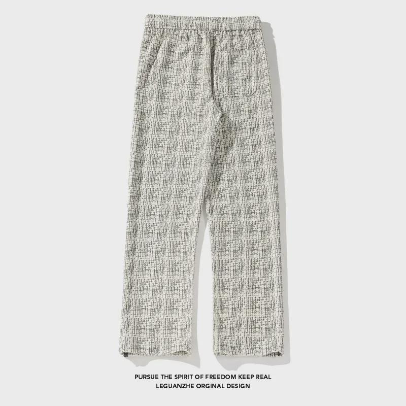 2024 Autumn Large White Corduroy Dirty Pants, Sizes M-5X