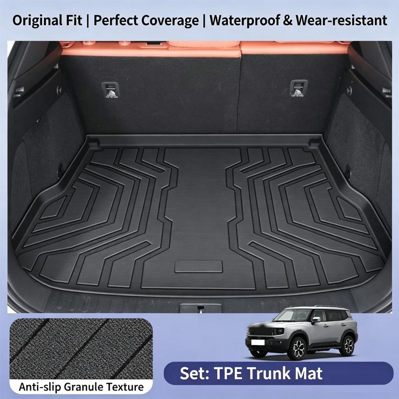 TPE Car Rear Trunk Mat For Jetour T1 Shanhai T1 2024~2026 Waterproof Anti-dirty Boot Cushion Carpet Liner Pads Auto Accessories