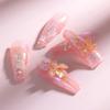 6 Grids 3D Cute Bow Nail Charms Holographic DIY Resin Aurora Decoration Valentine Nail Design Manicure Jewelry Accessories