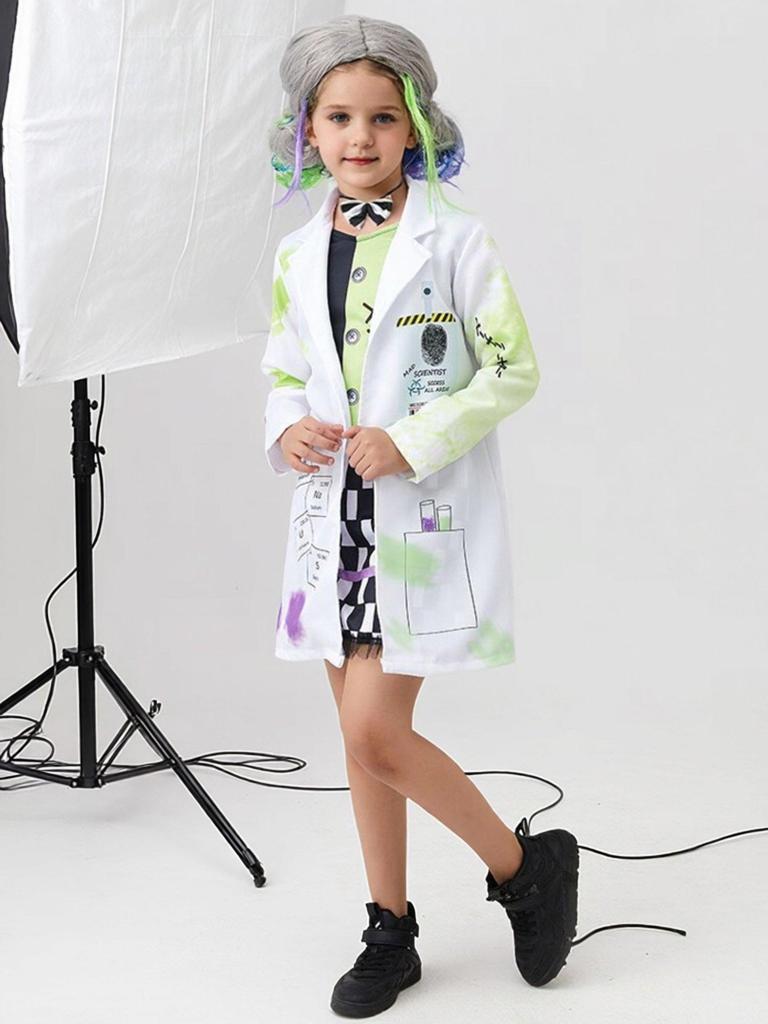 Children's Mad Scientist Halloween Costume - White Coat Role-Playing Set
