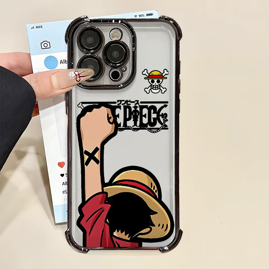 Custodia per Telefono One Piece Zoro Luffy per Apple iPhone 17 Pro Max 15 14 12 Plus Air 16e 16 Pro 13 11