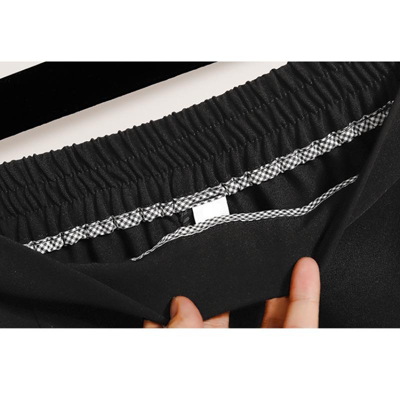 DIMANAF 2025 Plus Size Summer Elastic Skirts Casual Women Loose A-Line Skirt Pleated High Waist Fashion Vintage Maxi