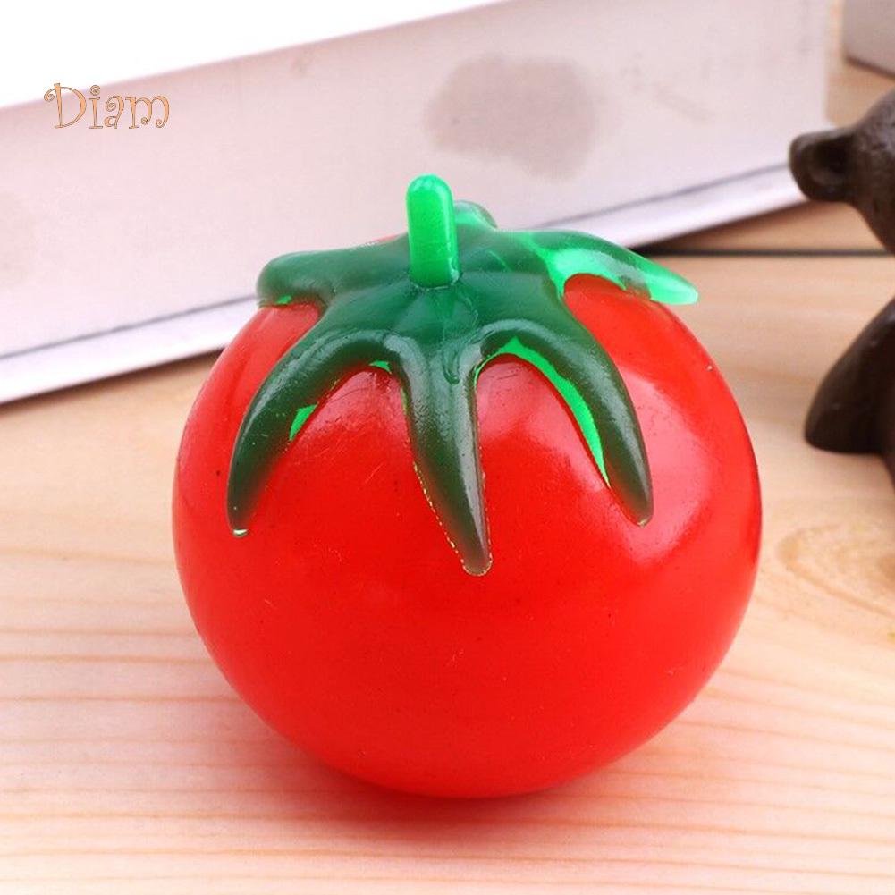 Giocattolo antistress in gomma a forma di occhio di pomodoro arancione, schiaccia la palla, divertente giocattolo da gioco, giocattoli antistress